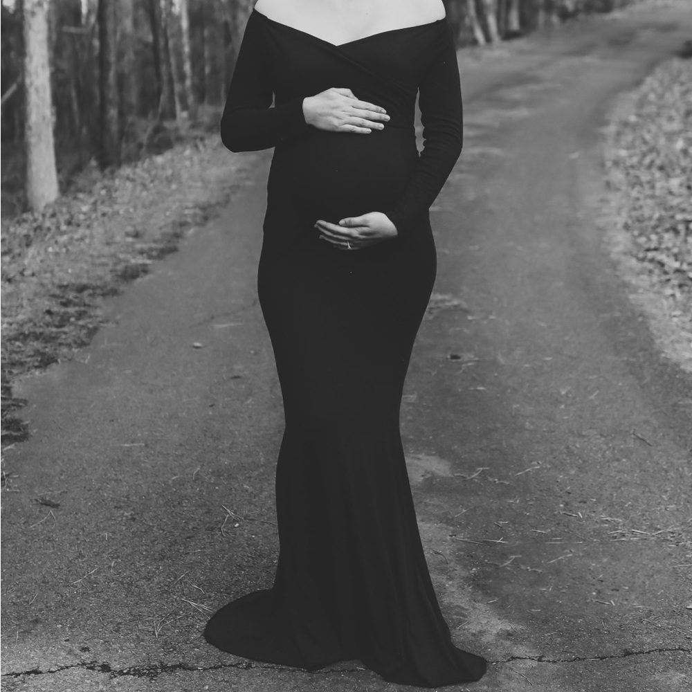 Black maternity dress
